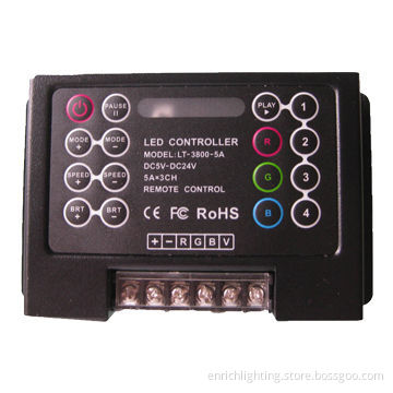 Constant Voltage LED RGB Controller with 6A/Channel x 3 Output Current and 18 Changing Modes